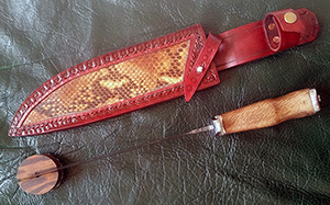 JN handmade damascus hunting knife H6d